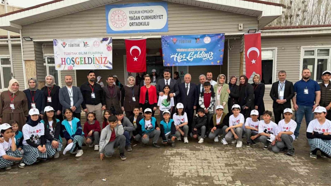 Köprüköy’de bilim fuarı yoğun ilgi gördü
