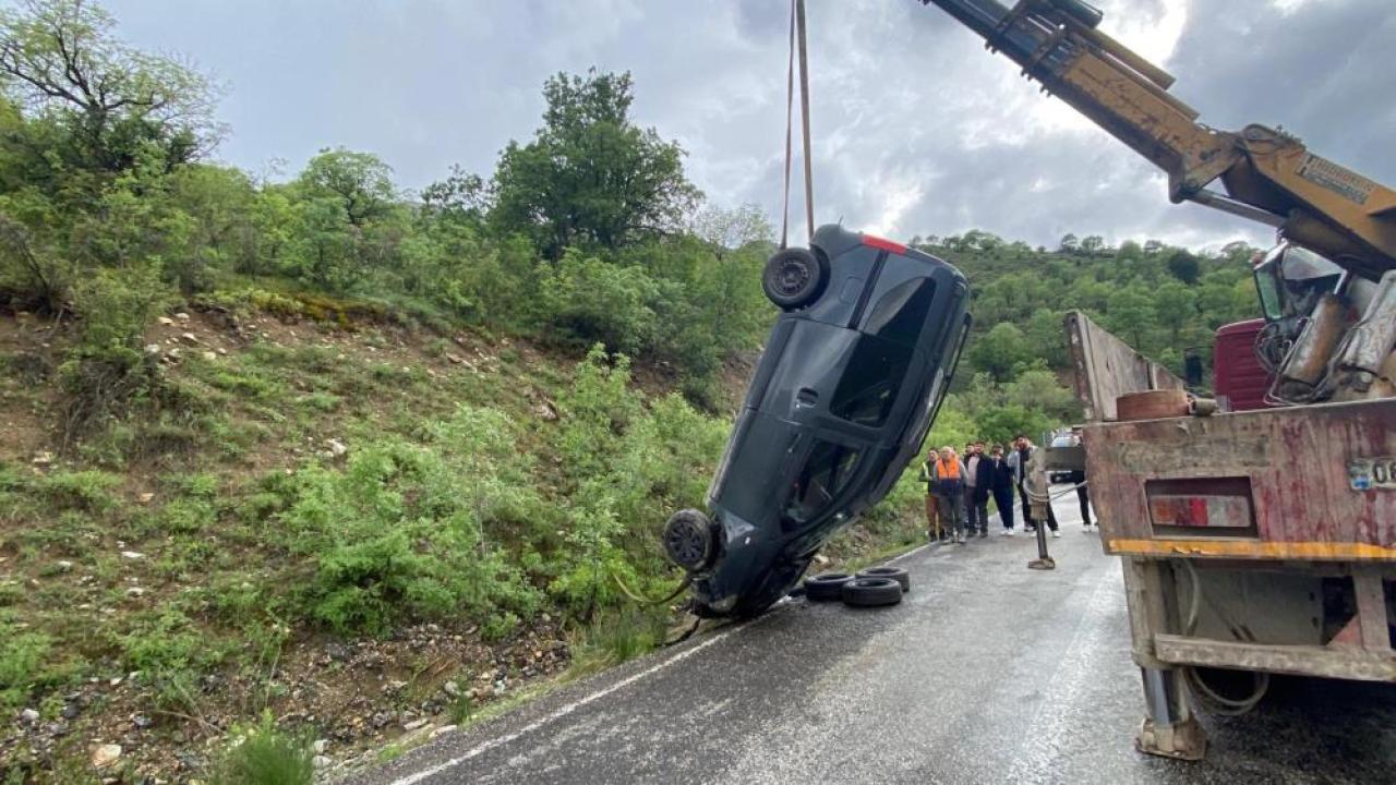 Yağışlı hava kazaya neden oldu