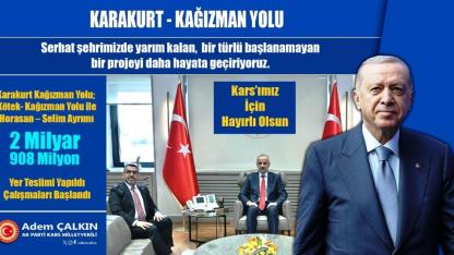 Çalkın: Karakurt-Kağızman Yolu’nun ihalesi yapıldı