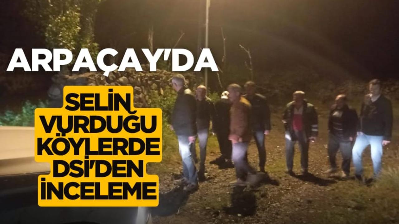 Arpaçay’da selin vurduğu köylerde DSİ'den inceleme