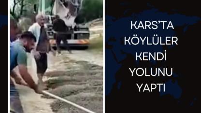 Kars’ta köylüler kendi yolunu yaptı