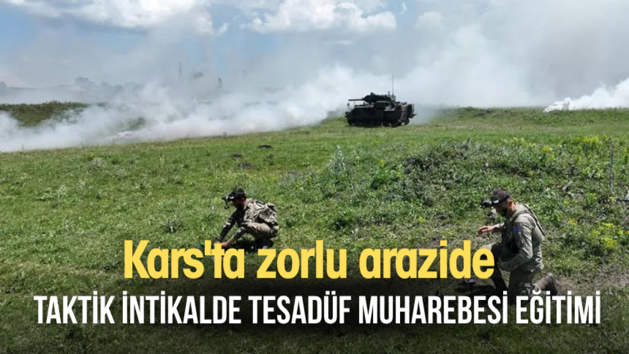 Kars'ta zorlu arazide taktik muharebe eğitimi